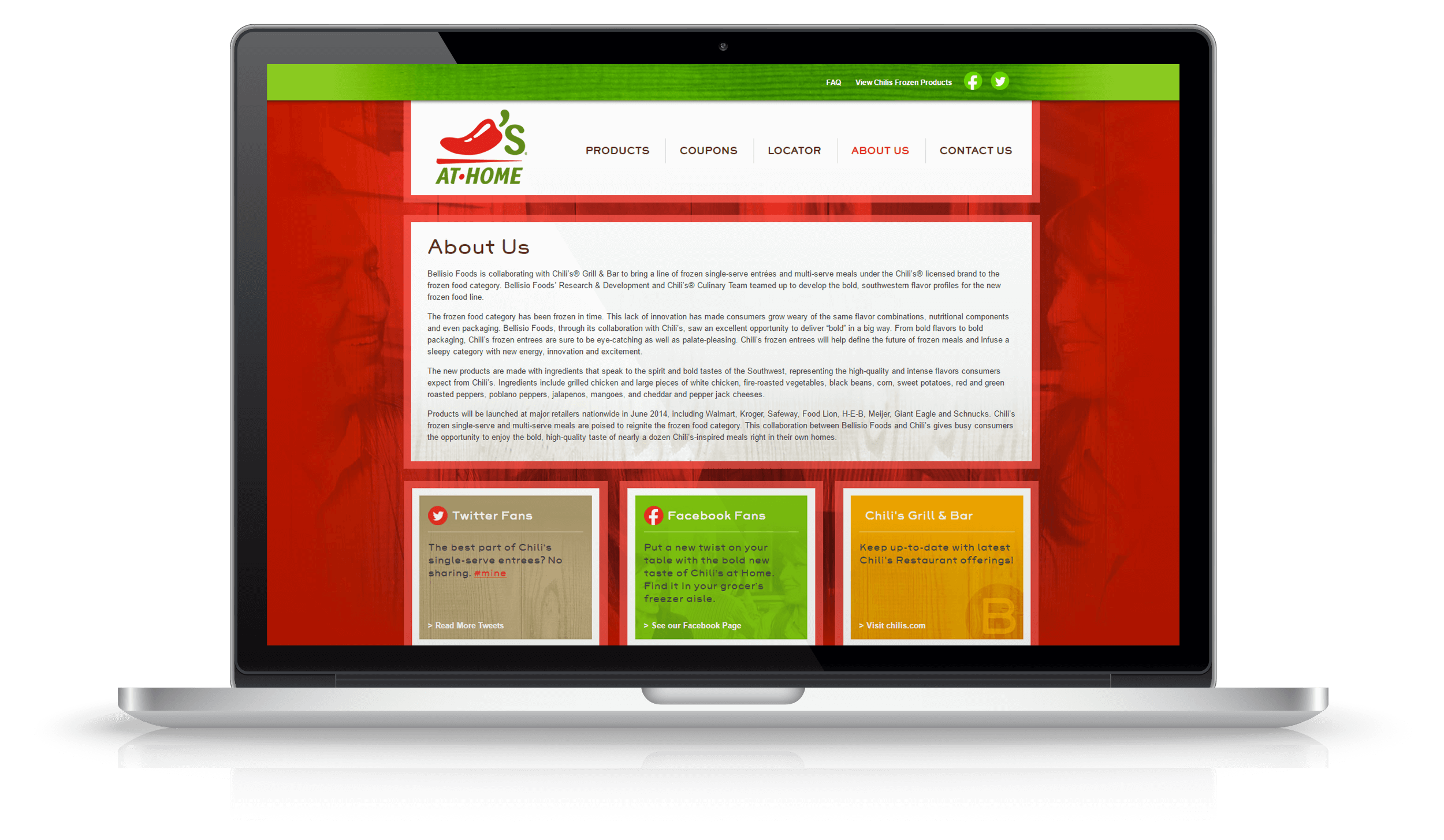 Pixelnation Project: Chilis at Home Website - About Us Page