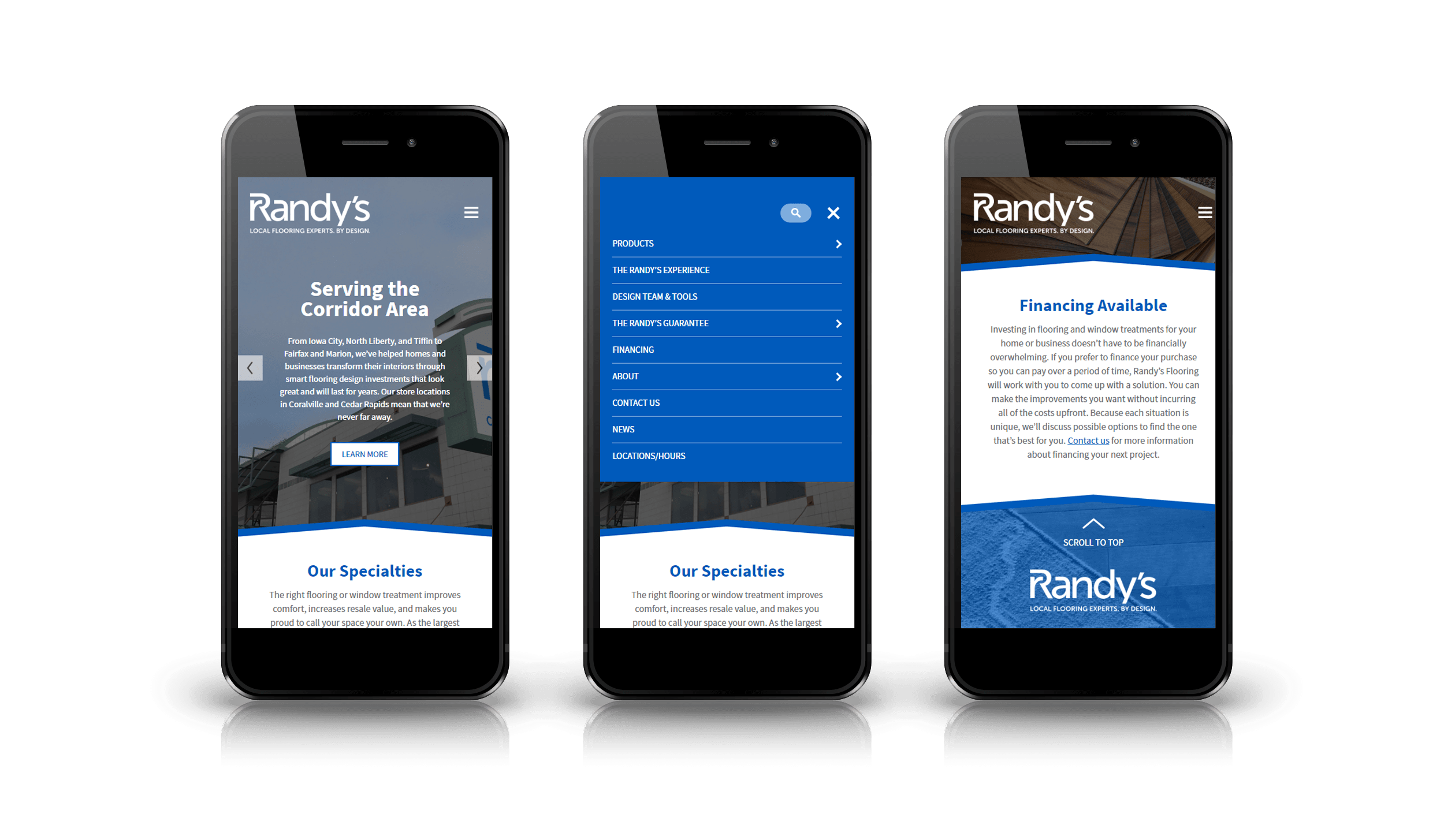 Pixelnation Project: Randys Flooring Website - Responsive